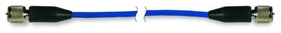 Low-noise blue Teflon coaxial cable - 9 m (Microdot connector)